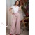 Pantaloni lungi Kalista cu cordon si buzunare -  roz prafuit
